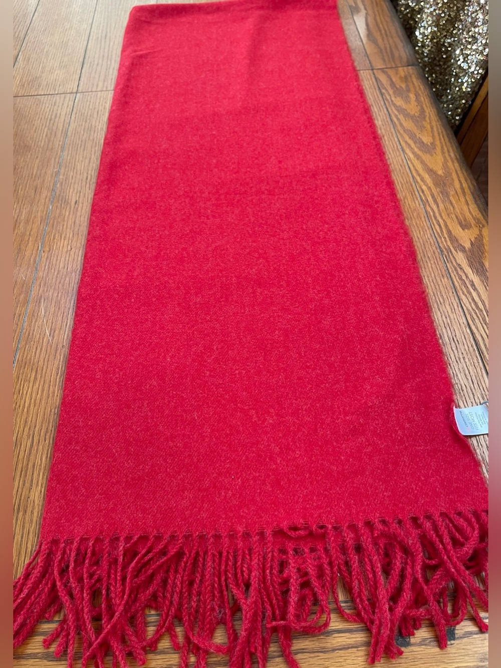 Liz Claiborne Red Fringe Scarf